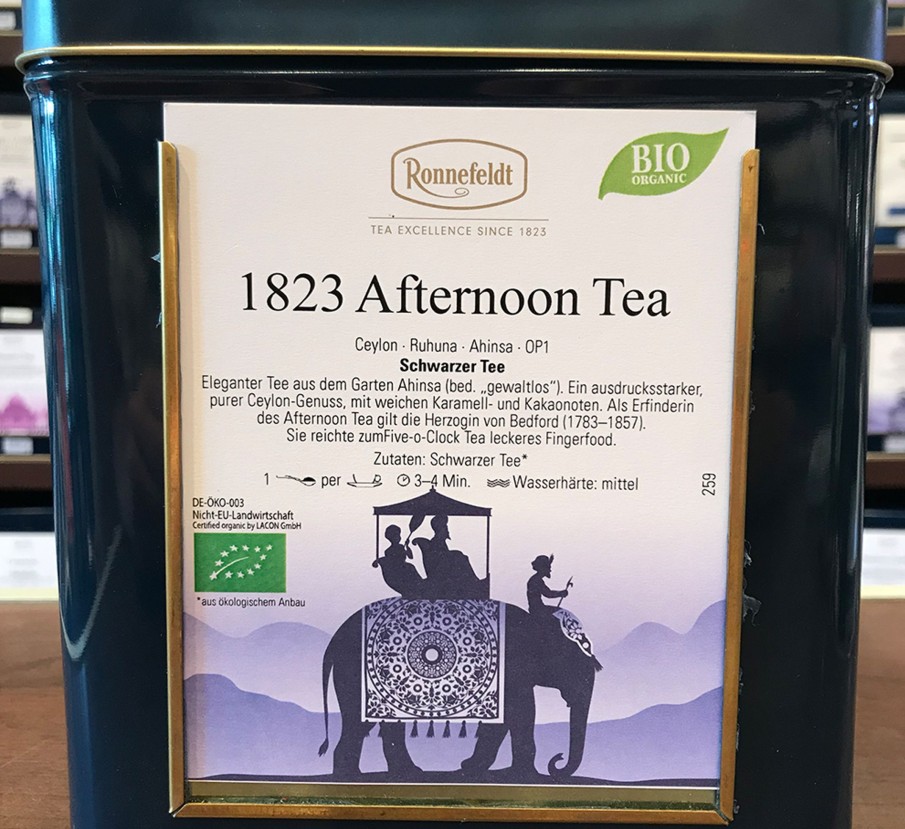 Tee teeblatt Klassischer Schwarzer Tee | Ceylon: 1823 Afternoon Tea, Bio (Ronnefeldt)