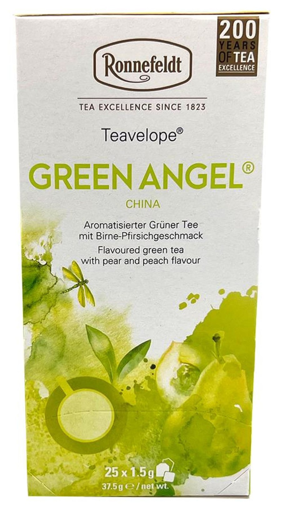 Tee teeblatt Teebeutel | Teavelope Gruner Tee Green Angel, 25X1,5G = 37,5G