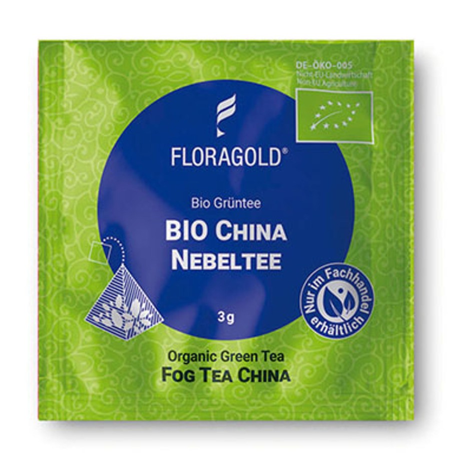 Tee teeblatt | Ein Pyramidenbeutel Gruner Tee China Nebeltee, Bio, A 3G