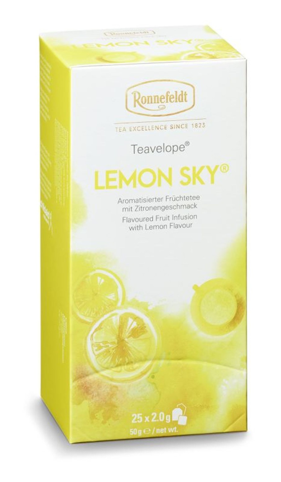 Tee teeblatt Klassischer Fruchtetee | Teavelope Fruchtetee Lemon Sky, 25X2,0G = 50G