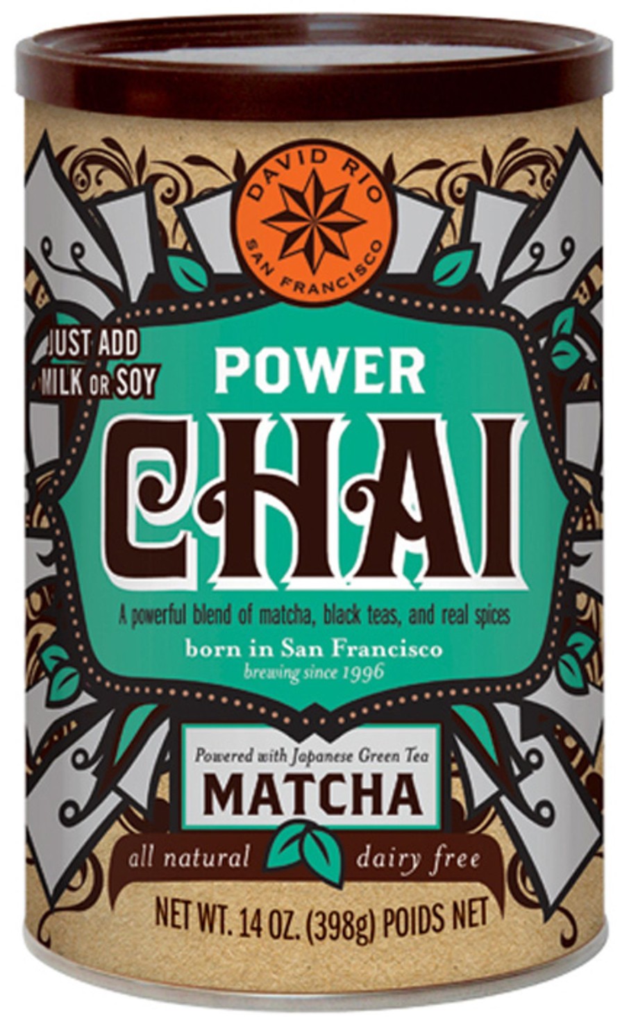 Tee teeblatt | Power Chai (Powered With Japanese Green Tea Matcha), 398G