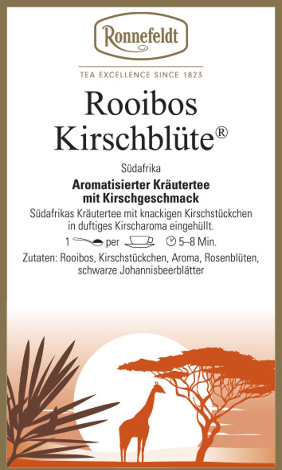 Tee teeblatt Krautertee&Rooibosh | Kirschblute ® (Rooibos Tee Von Ronnefeldt)