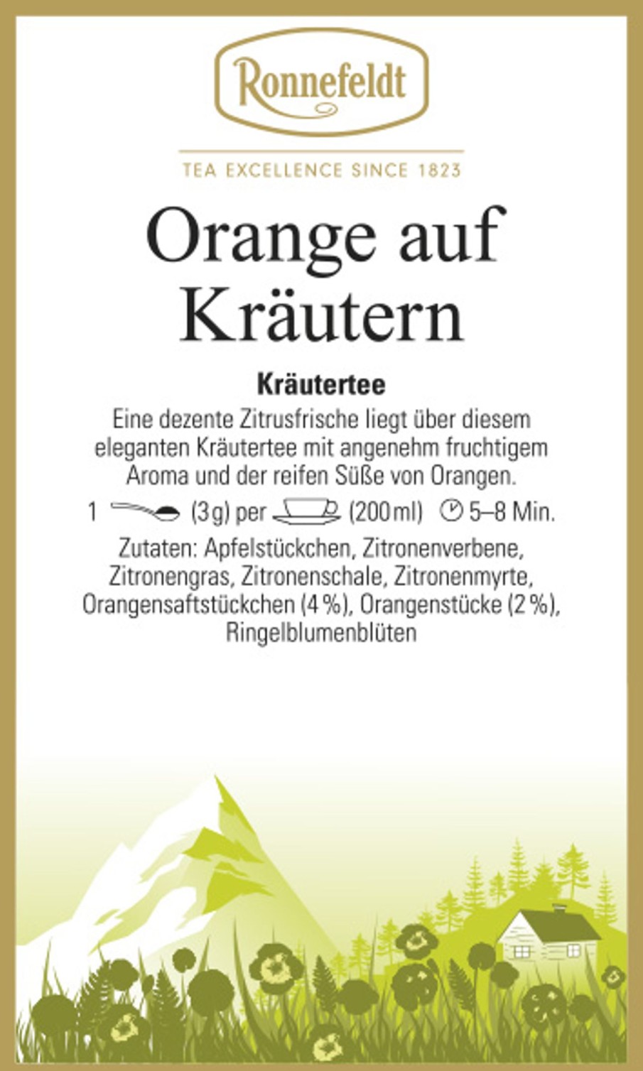 Tee teeblatt Krautermischungen | Orange Auf Krautern (Dezente Zitrusfrische Von Ronnefeldt)