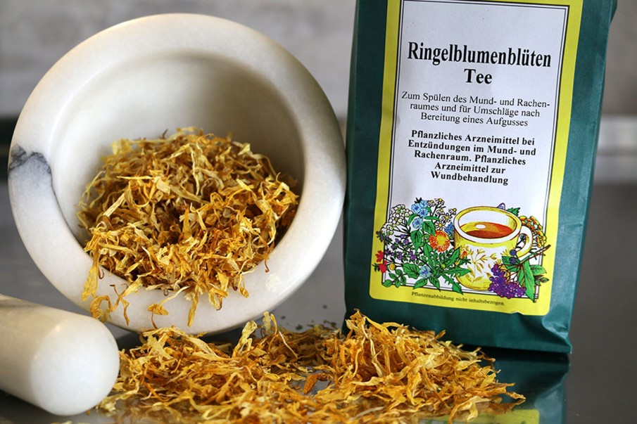 Tee teeblatt Monokrauter | Ringelblumenbluten Tee, 40G (Pflanzliches Arzneimittel Zur Wundbehandlung)