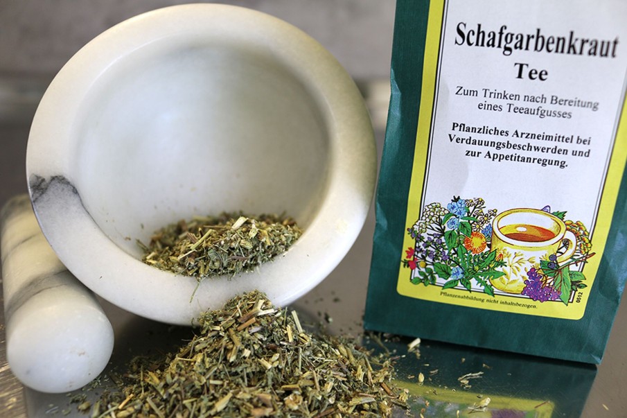 Tee teeblatt | Schafgarbenkraut Tee, 80G (Pflanzliches Arznemittel Bei Verdauungsbeschwerden)