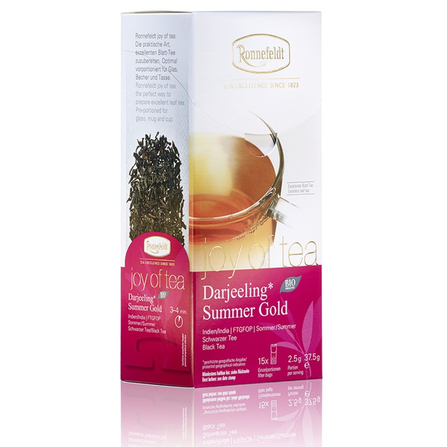 Tee teeblatt Klassischer Schwarzer Tee | Joy Of Tea: Darjeeling Summer Gold, Bio, 15X2,5G = 37,5G