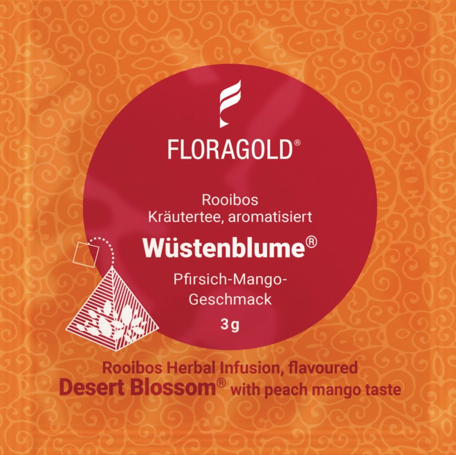 Tee teeblatt | Ein Pyramidenbeutel Gruner Rooibos Tee Wustenblume, 3G