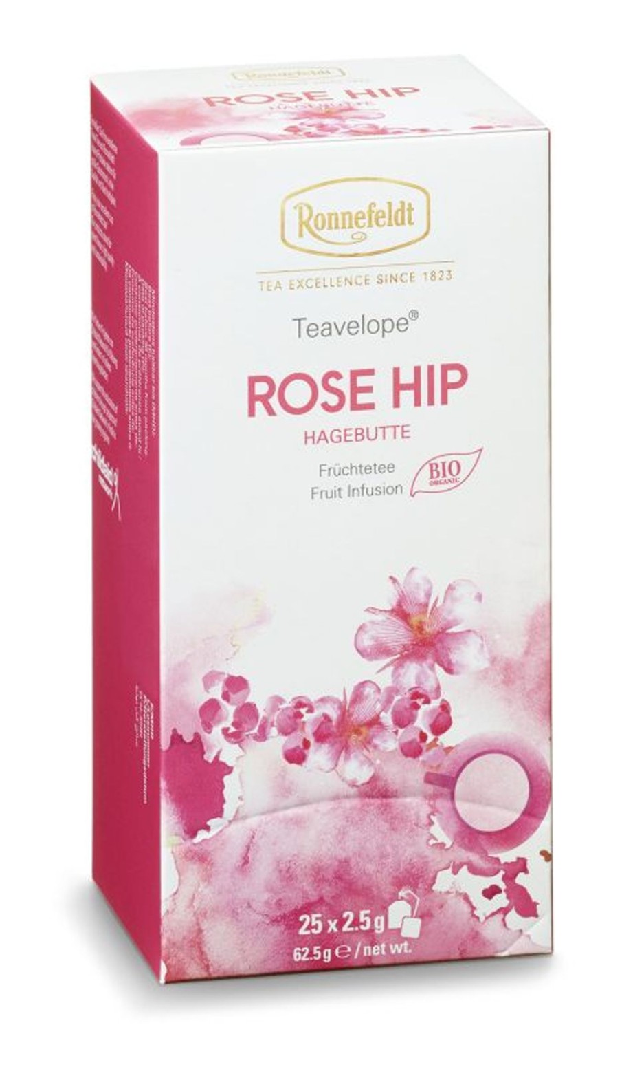 Tee teeblatt Monokrauter | Teavelope Krautertee Rose Hip, Bio, 25X2,5G = 62,5G