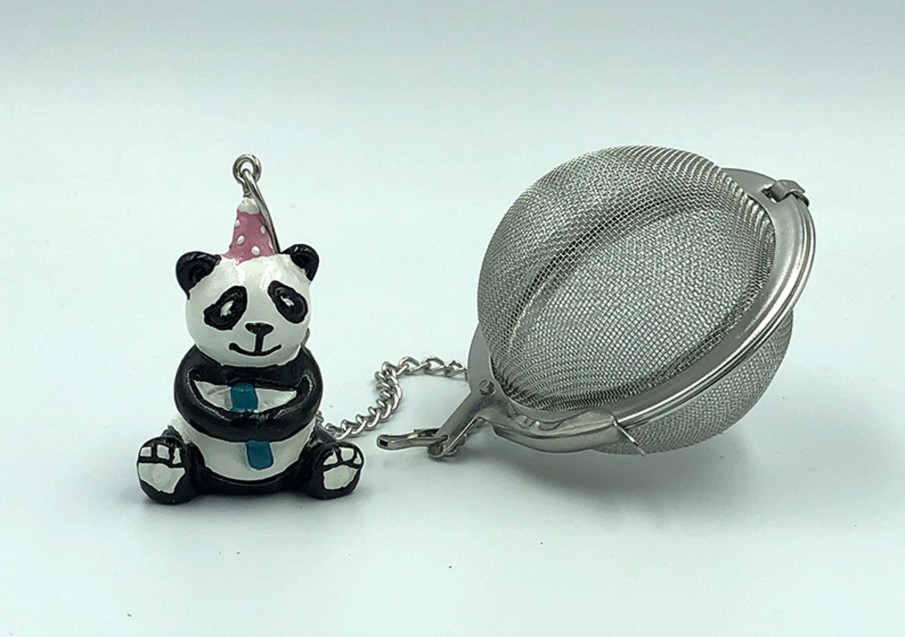 Zubehor teeblatt | Tee-Ei Panda, Edelstahl Mit Kunststoff-Anhanger, O Ca. 5Cm