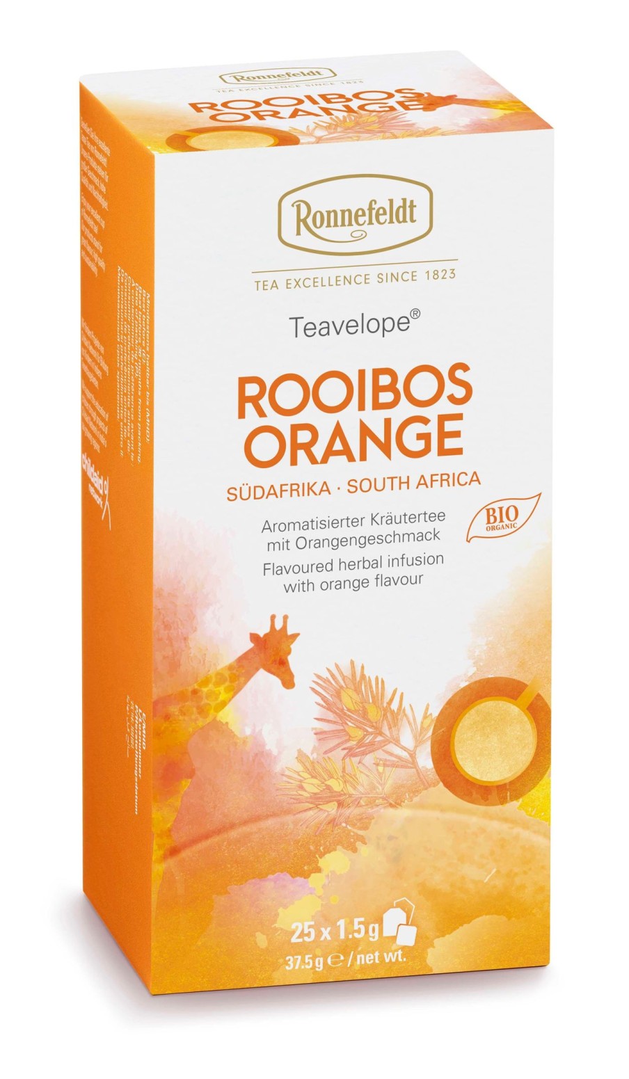 Tee teeblatt Bio Rooibos&Honeybush | Teavelope Rooibos Orange, Bio, 25X1,5G = 37,5G