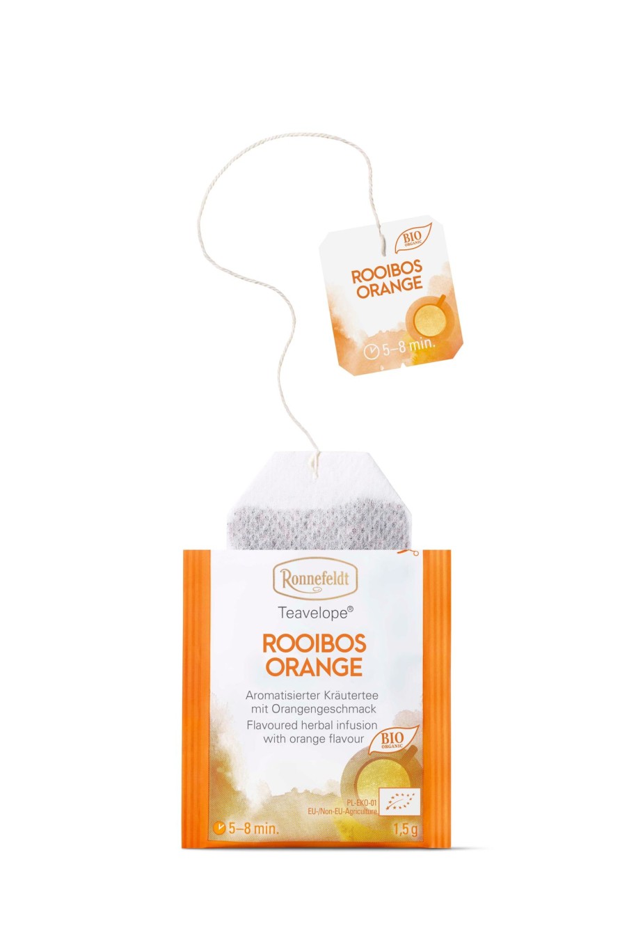 Tee teeblatt Bio Rooibos&Honeybush | Teavelope Rooibos Orange, Bio, 25X1,5G = 37,5G